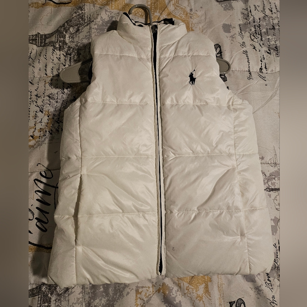 Polo reversable Navy Blue and white Puffer Vest - Picture 9 of 9